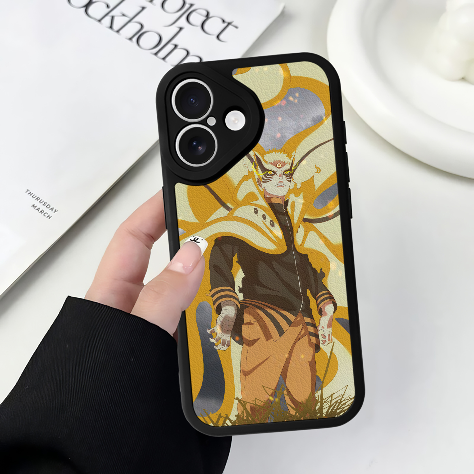 （画像用） NARUTO -ナルト- NARUTO -ナルト- 疾風伝 【iPhone 16シリーズ対応】シリコンスマホケース（レザー調） 材質：シリコン